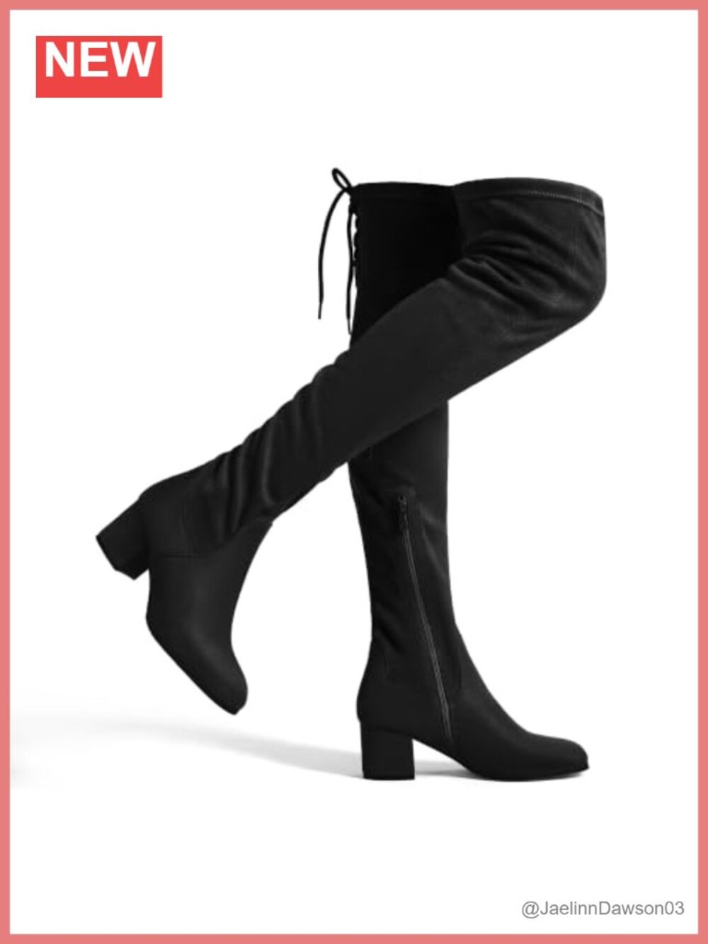 Women's Over The Knee Thigh High Boots Faux Suede Block Heel